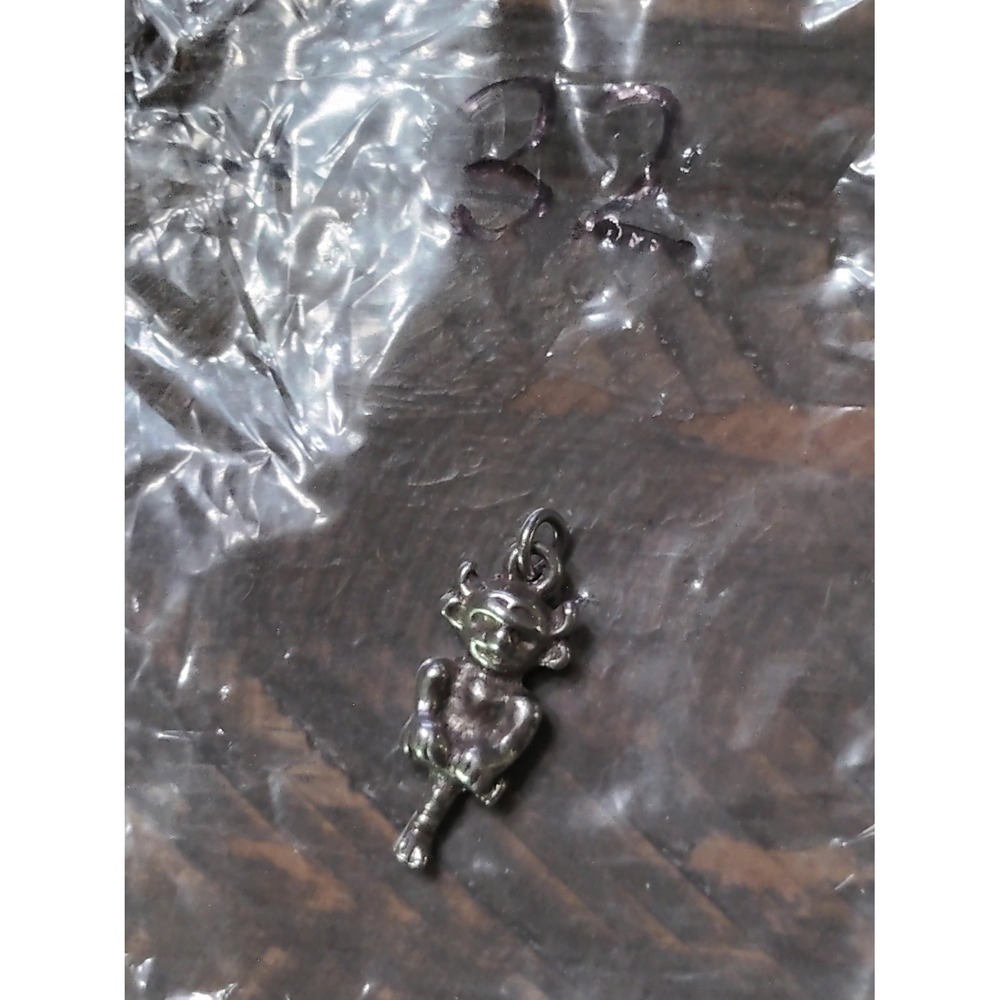 Vintage 925 Sterling Silver Lincoln Imp Devil Gargoyle Pendant Charm Gothic